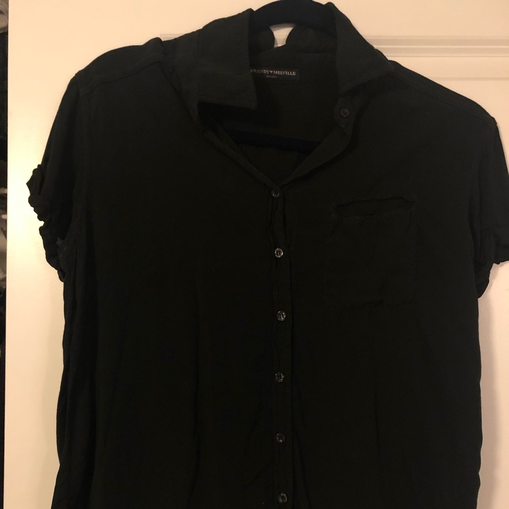 Black button down